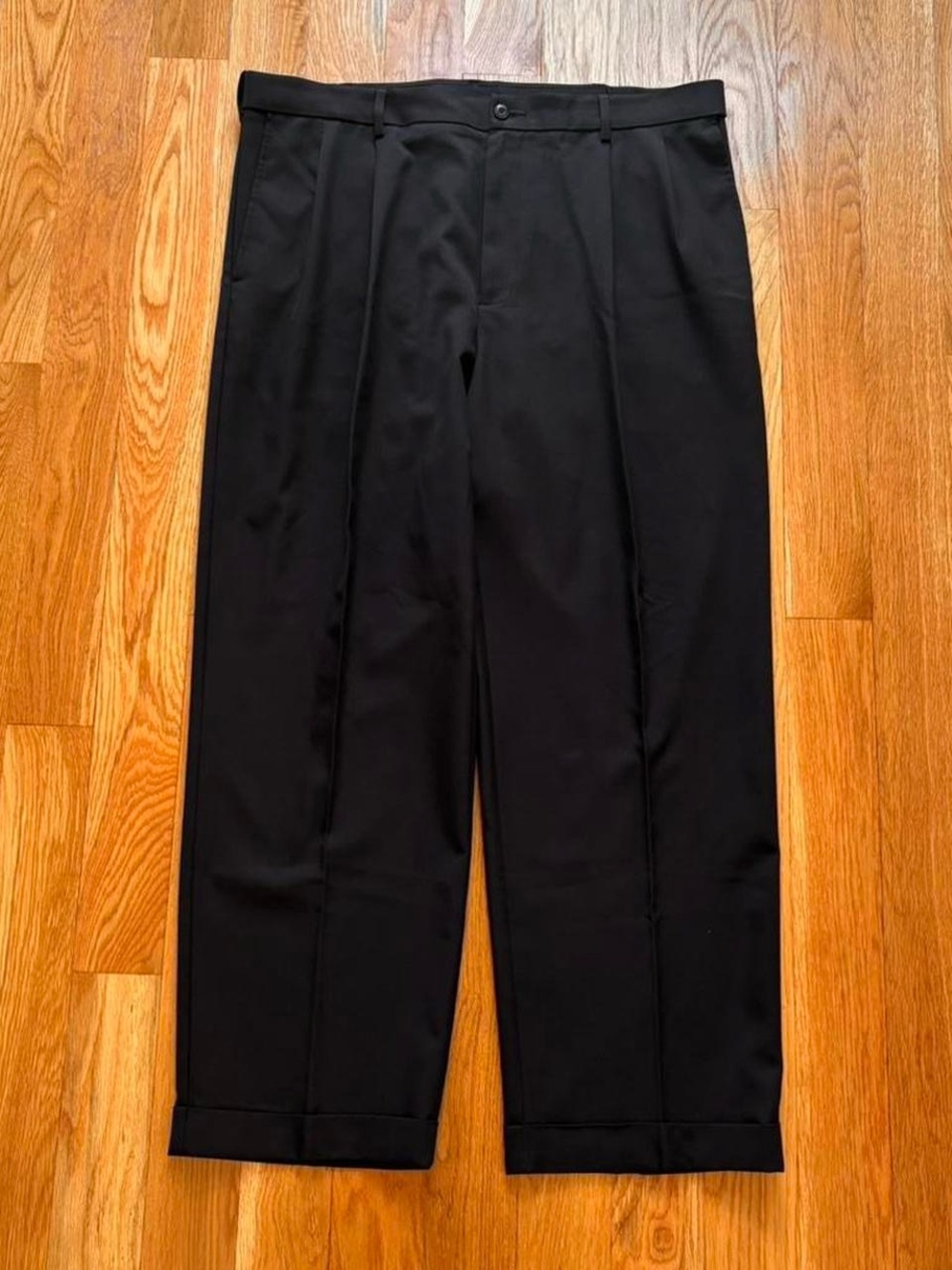 PGA Tour Vintage 90s Y2K Baggy Pleated Preppy Black Golf Pants Trousers 38x30